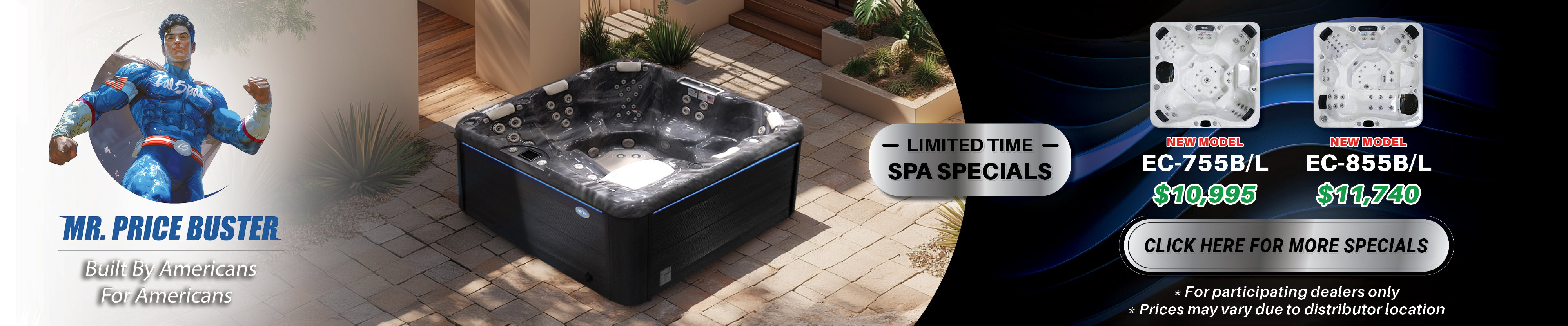 Calspas hot tub being used in a family setting - Baytown