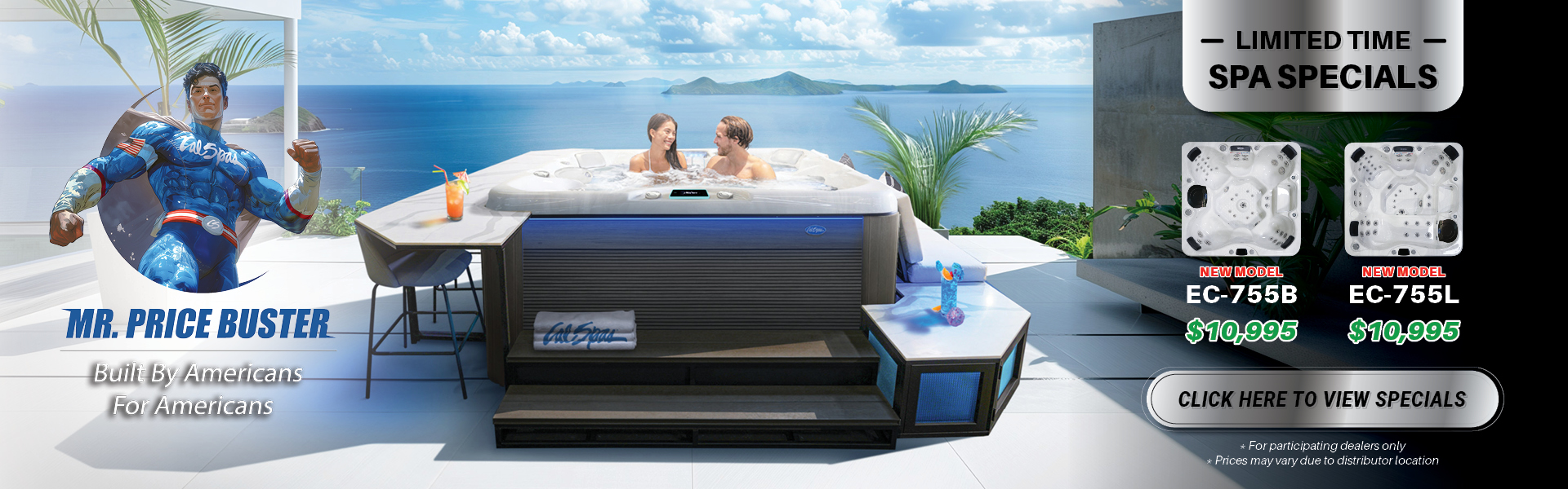 Calspas hot tub being used in a family setting - Baytown